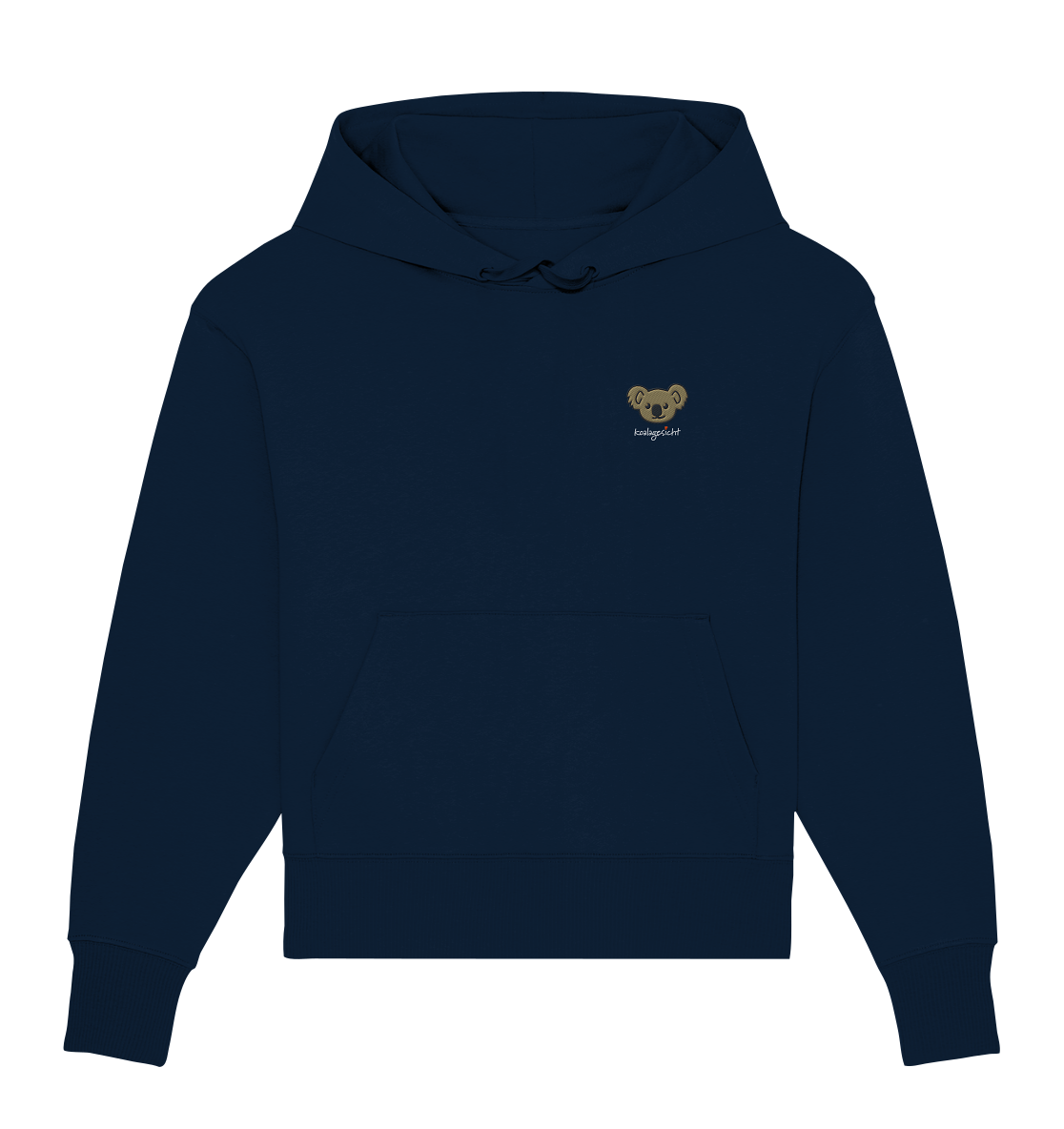 Organic Oversized Hoodie mit koalagesicht Stick