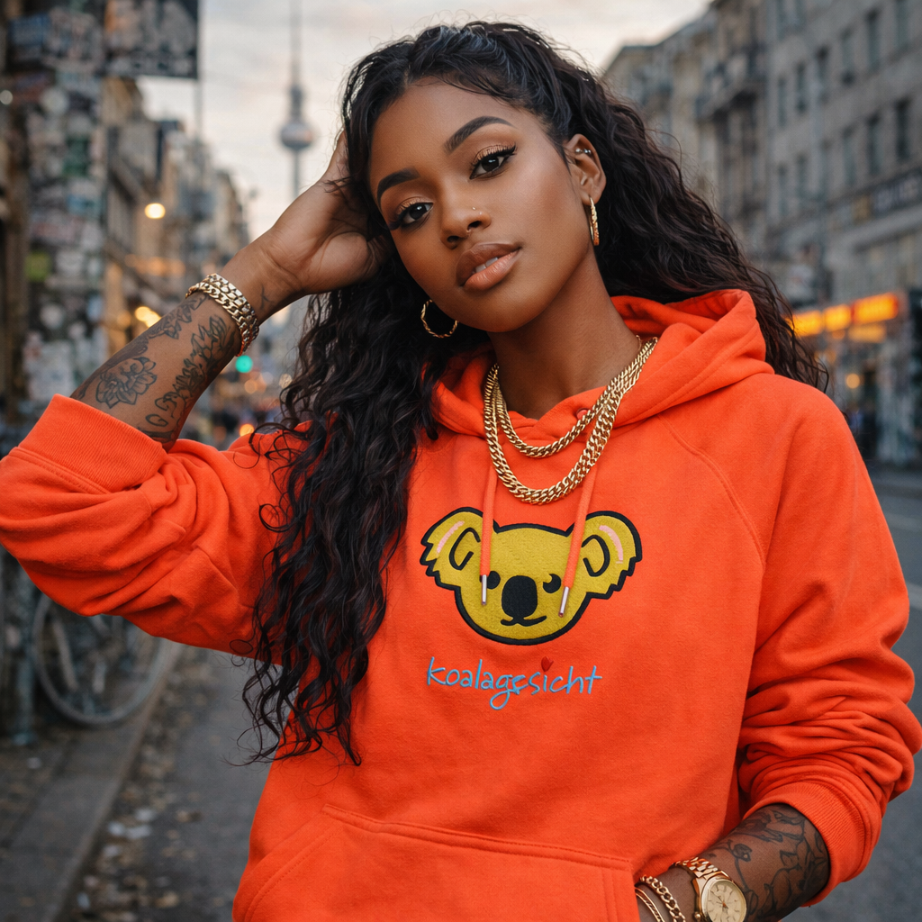 Koalagesicht Stick gelb