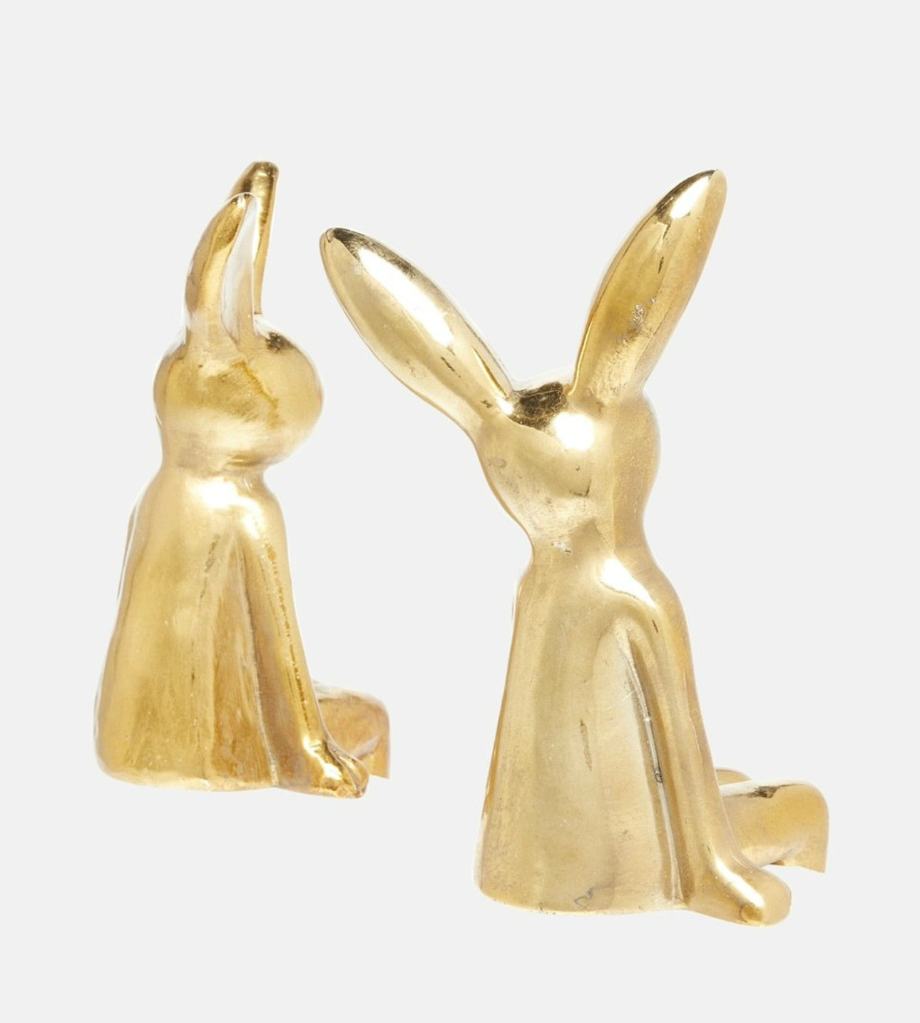 2 Designer Hasen Figuren - Gold